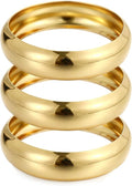 Chunky Gold Bangle Bracelets for Women, Dainty 14k Gold Plated Big Stackable Bangles Set, Trendy Cuff Bracelet Stack Fashion Jewelry Gifts