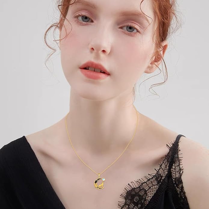 KECHO 14K Gold Animal Pendant Necklace - Dainty Zodiac & Pet Inspired Charm Necklace for Women - 16+1+1"