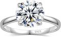 Moissanite Engagement Rings for Women,Promise Rings 925 Sterling Silver with 18K Yellow/White Gold Plated,D Color VVS1 Wedding Band Moissanite Ring 0.5/1/1.5/2/3/4CT