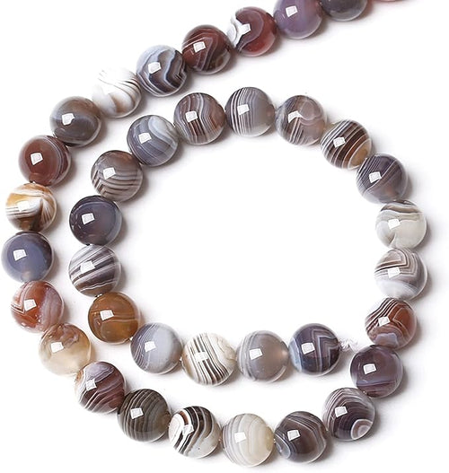 12MM 32PCS Natural Gemstone Stone Botswana Sardonyx Agate Beads for Jewelry Making DIY Bracelet