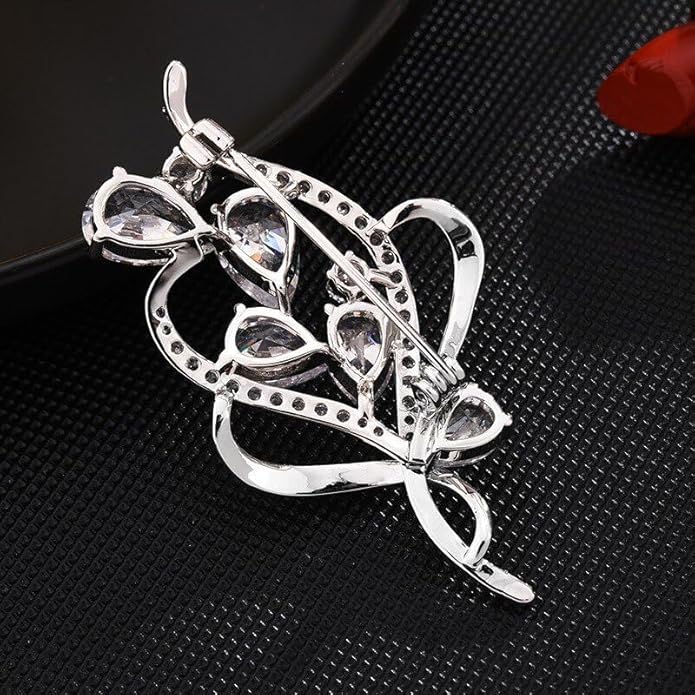 Flower Floral Brooch Pin Pearl Rhinestone Crystal Brooches Pins Scarf Brooch Clip Christmas Lapel Pin Dress Accessories for Women