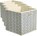 Amazon Basics Collapsible Cube Storage Organizer Bins, 10.5 x 10.5 x 11 inches by AmazonBasics
