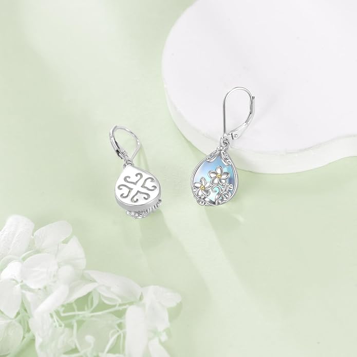 POPLYKE Celtic Filigree Teardrop Drop Dangle Earrings Sterling Silver Leverback Earrings Jewelry for Women