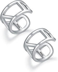CHIC & ARTSY 925 Sterling Silver Ear Cuffs for Women, Non Piercing Clip On Cartilage Cuffs, Adjustable Fake Conch & Helix Earrings, Gold Plated & Oxidized Various Styles
