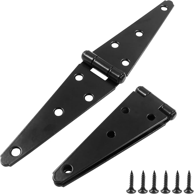 Hordion 2Pcs Strap Hinge Shed Door Hinges, 5 Inch Heavy Duty Gate Hinges | - Image 3