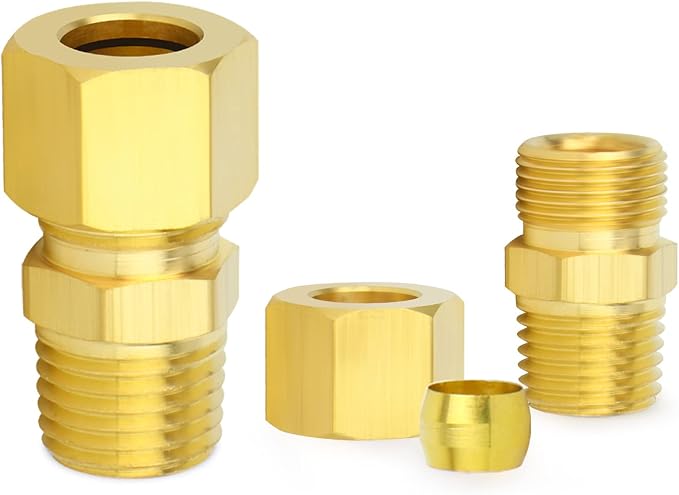 ChillWaves Brass Compression Tube Fitting, 3/4" OD x 1/2" NPT Male Compression - Image 3