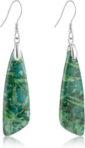 SELOVO Jasper Stone Earrings for Women Trendy Dangle Earrings Fishhook Drop Earrings