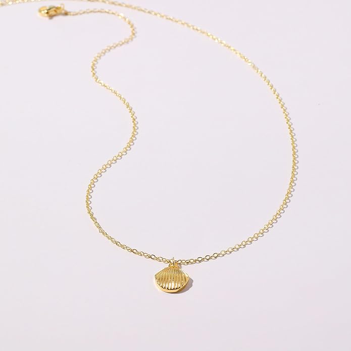 14K Gold Plated Dainty Pendant Butterfly Bead Boot Bee Baseball Flower Compass Airplane Heart Hummingbird Tree Necklace Simple Jewelry Gift for Women