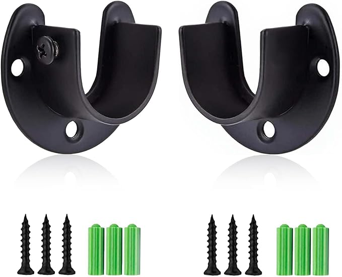 Rise Age Stainless Steel Closet Rod Brackets, 1 Inch Diameter Support 2 Pcs by Riseage