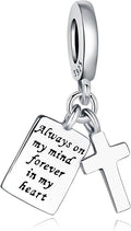 925 Sterling Silver Charms Fit Pandora Charms Bracelet God Has You In His Arms I Have You In My Heart Fit Wife Daughter Mother's Day Christmas Birthday Gift