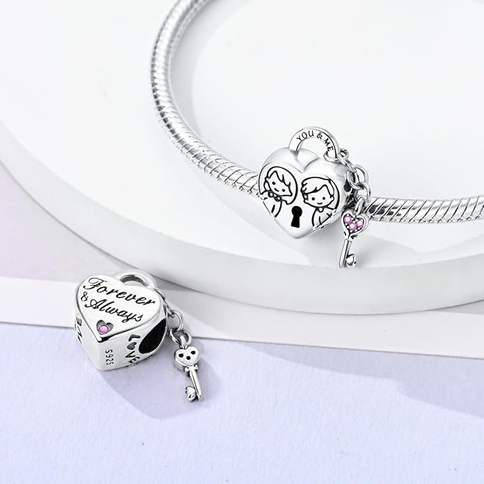 MULA 925 Sterling Silver Charms for Bracelets and Necklaces Family Letters Dangle Pendants Airplane Travel Beads Family Tree Jewelry Charms for Women