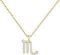 PAVOI 14K Gold Plated Cubic Zirconia Astrology Necklaces for Women - Zodiac Pendant Jewelry Gifts - Zodiac Sign Pendant Necklaces