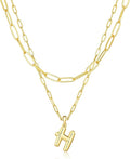 adoyi Valentines Day Gifts for Women Hers Dainty 14K Gold Plated Heart Initial Necklaces Layered Letter A-Z Pendant Necklace Stack Trendy Jewelry Birthday Valentines Day Gifts for Women Jewelry