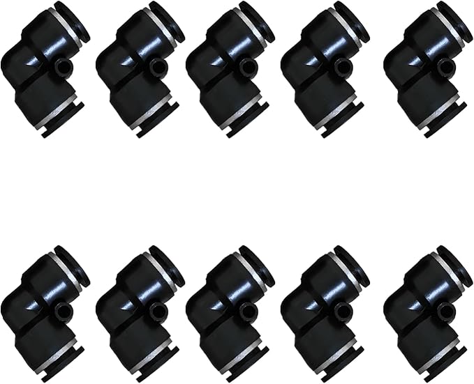 1/2" Od Air Line Elbow Union, Push To Connect Air Fittings, Push Elbow Push Air by ROZESAZZ