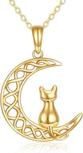 KECHO 14K Gold Animal Pendant Necklace - Dainty Zodiac & Pet Inspired Charm Necklace for Women - 16+1+1"