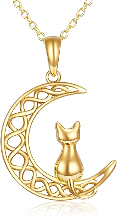 KECHO 14K Gold Animal Pendant Necklace - Dainty Zodiac & Pet Inspired Charm Necklace for Women - 16+1+1"