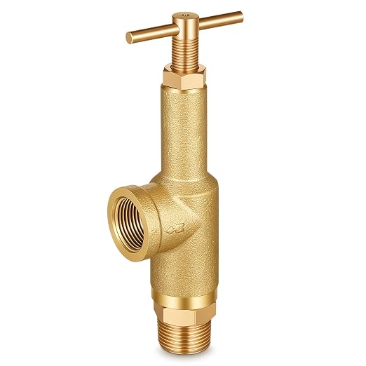 Pressure Relief Valve 3/4 Inch NPT 300 PSI Max Brass Safety Relief Valve Brass by Unknown