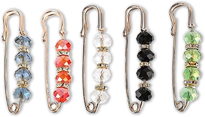 Fashion Pearl Brooch, Sweater Shawl Pearl Pin, Elegant and Fashionable, Enhance your Temperament, Suitable for a Variety of Occasions to Wear (5pcs）