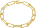 Amazon Essentials 14k Gold Plated or Silver Plated Chunky Chain Link Bracelet 7.5"