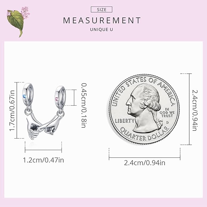 Charm Beads for Women, S925 Sterling Silver Dangle Charm Beads for European Charm Bracelet & Snake Chain Bracelets, Love Family Friendship Butterfly Pet Flower Designs, Gift Box Included
