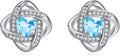 MEDWISE 925 Sterling Silver Birthstone Stud Earrings for Women Birthday Jewelry Gifts for Daughter Mother Women Valentines Day Gifts for Her