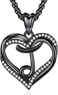 INFUSEU Unique Initial Necklaces for Women Girls Small Heart Letter Jewelry, Meaningful Personalized Gifts