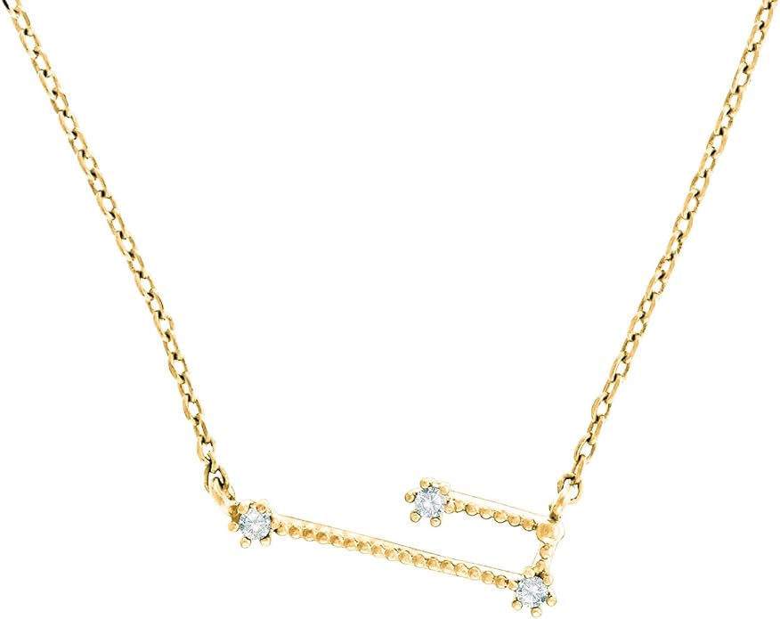 PAVOI 14K Gold Plated Astrology Constellation Horoscope Zodiac Necklace 16-18"