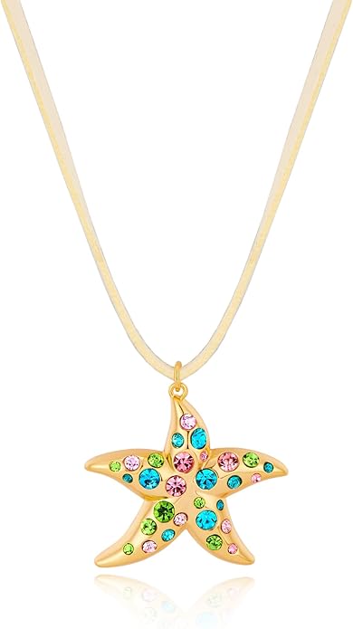 WOWORAMA Gold Necklace for Women Boho Spiral Conch Shell Necklace Starfish Necklace Vintage Ocean Sea Shell Choker Pendant Necklace Adjustable Summer Beach Jewelry