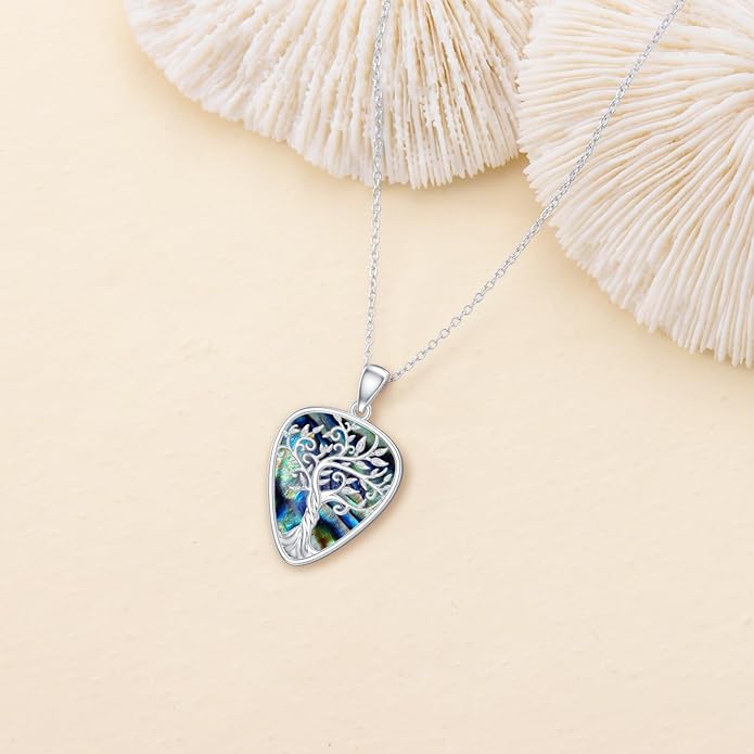 Violinist Necklace Sterling Silver Music Crystal Jewelry Saxophone Cello Violin Piano Flute Music Note Necklace Music Gifts for Women Girl Daughter