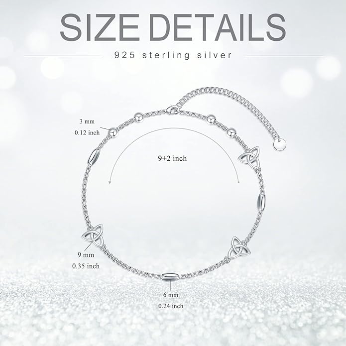 WINNICACA 925 Sterling Silver Anklets for Women Adjustable Beaded Butterfly Opal Anklet Bracelet Foot Chains Jewelry Gifts for Women Beach Birthday Christmas Gift
