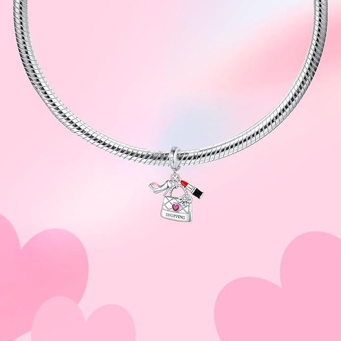 Bible Family Mom Wife Love Heart Dangle Charm 925 Sterling Silver Charms fits Bracelets and Necklace Pendant Bead Charms Jewelry Present for Women Family Friends