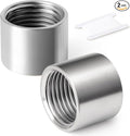 2PCS 304 Stainless Steel Cast Pipe Fitting, 1-1/2" x 1-1/2" NPT Female Threaded by TAISHER