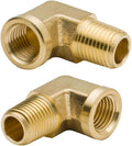 1/8 Inch Brass Street 90 Degree Elbow 1/8" NPT Male x 1/8" NPT Female Forged by Legines