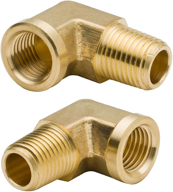 90 Degree Brass Street Elbow 1/2" NPT Male x 1/2" NPT Female Forged Pipe Fitting by Legines