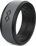 Rinfit Silicone Rings for Men 9mm Wide, 2mm Thick - Mens Rubber Wedding Bands - Infinity Ring with 2 Layers - Patented Design
