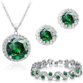 Crystalline Azuria Jewelry Sets For Women Wedding Jewelry Sets Bridal Jewelry Set With Necklace And Earring For Bride Cubic Zirconia Bridesmaid Jewelry