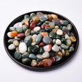 Polished Ocean Jasper Crystal Chips 200 Pcs - 0.3" 10 oz Tumbled Stone Chips Crushed Sea Glass Stones Healing Reiki Crystal Making Home Decoration,0.3" inches