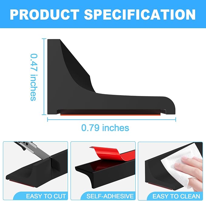 Duzzy 98 Inch Shower Threshold Water Dam Guard, Silicone Rubber Shower Door - Image 2