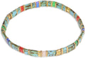 Sonateomber Tila Flat Beaded Stretch Bracelets for Women, Trendy Unique Colorful Square Beads Handmade Stack Bracelet Friendship Accessories Fashion Jewelry Gift