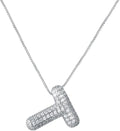 RWQIAN Letter Necklace for Women Bubble, Chunky Initial Alphabet A-Z Pendant Puffy Name Personalized Necklace Dainty Zircon CZ Fashion Jewelry Gifts for Girls Girlfriend