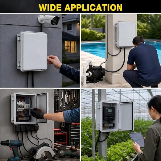 IP67 Outdoor Electrical Junction Box Waterproof 13.8''×9.8''×5.9" | - Image 6