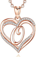 INFUSEU Unique Initial Necklaces for Women Girls Small Heart Letter Jewelry, Meaningful Personalized Gifts