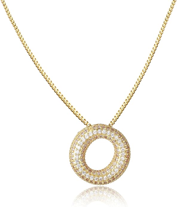 SKQIR Diamond Initial Letter Necklace for Women Bubble Gold Plated Puffy Balloon Alphabet Crystal Zircon Pendant Name Necklace Dainty Charms Trendy Jewelry Gift for Women