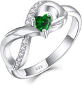 STARCHENIE Infinity Promise Ring 925 Sterling Silver Angel Wings Heart Ring for Women Size 5-10