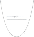 KISPER 925 Solid Sterling Silver 1mm Dainty Thin Box Chain Necklace for Women, Italian Made Tarnish Resistant Waterproof Hypoallergenic, 14 16 18 20 22 24 30 inches