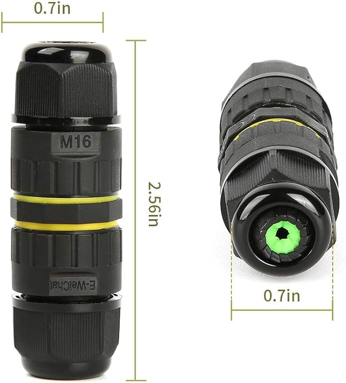 Junction Box Outdoor 2 Way Waterproof IP68 Electrical Cable Connector, M16 Wire - Image 6