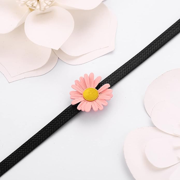 Yonhon Black Choker Necklace for Women,Gold/Siver Tone Choker Necklace with Elegant Pendantant