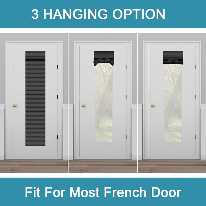 Muamar French Door Curtains Privacy Door Blind, Front Door Window Curtain - Image 4