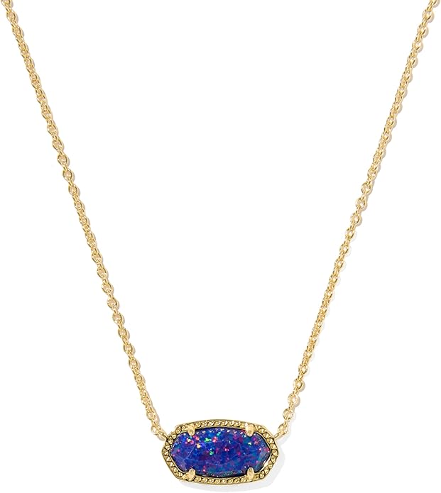 Kendra Scott Elisa Pendant Necklace for Women, Fashion Jewelry, 14k Gold-Plated