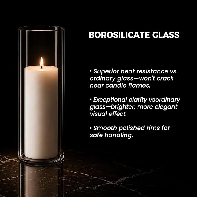 Sandraheer 48 Pack Clear Glass Cylinder Vases 5 7 9 12 Inch - Image 4